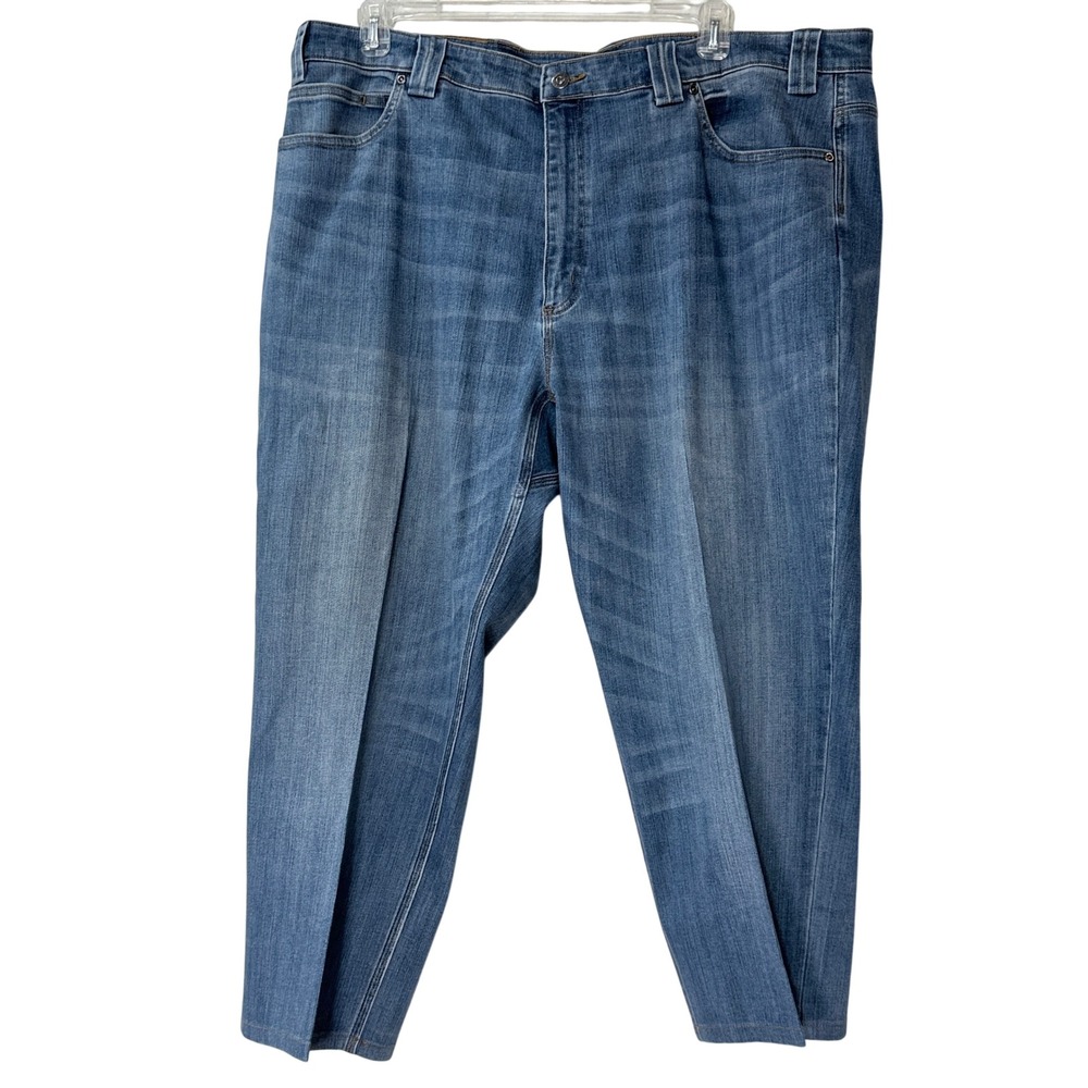 Duluth Mens Ballroom Double Flex Jeans 44x26 Blue Relaxed Fit Workwear